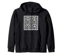 Funny Giraffe Sunglasses Portrait Safari African Animal Zip Hoodie