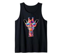 Funny Giraffe Sunglasses Tank Top