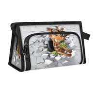 Funny Giraffe Travel Toiletry Bag for Women Men Girls Boys Cute Giraffe Multifunctional Makeup Pouch Bag Wash Toiletries Cosmetic Organizer Shower Bag