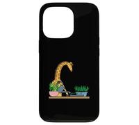 Funny Giraffe Urban Gardening Cartoon Design Case for iPhone 13 Pro