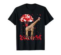 Funny Giraffe Valentine's Day Tees Heart Animals Lover Gifts T-Shirt