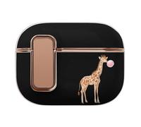 Funny Giraffe With Bubble Compatible with Airpods Pro 2 Case Cover with Button Buckle Electroplating