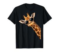 Funny Giraffe with Sunglasses Peekaboo Zoo Animal Peeking T-Shirt
