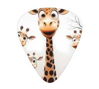 Funny Giraffes Guitar Picks Gift Set - Smooth Durable Plectrums For Acoustic, Electric & Bass Guitar, Perfect Present For Guitar Lovers & Musicians