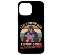 Funny Girl Dad Gorilla I Do What My Daughter Wants Retro Case for iPhone 13 Pro Max