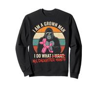 Funny Girl Dad Gorilla I Do What My Daughter Wants Retro Sweatshirt