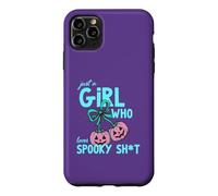 Funny Girl Who Loves Spooky Sheet Pumpkin Bow Halloween Case for iPhone 11 Pro Max