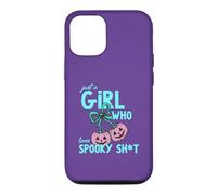 Funny Girl Who Loves Spooky Sheet Pumpkin Bow Halloween Case for iPhone 12/12 Pro