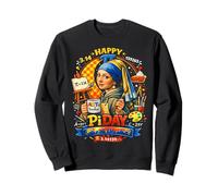 Funny Girl with a Pearl Earring Happy Pi Day Art Teacher Sweatshirt