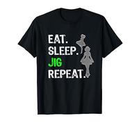 Funny Girls Irish Dance Gift Eat Sleep Jig Repeat T-Shirt