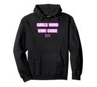 Funny Girls Who Vibe Code, AI Coder Pullover Hoodie