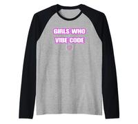 Funny Girls Who Vibe Code, AI Coder Raglan Baseball Tee