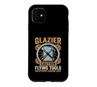 Funny Glazier Caution Flying Tools Glass Worker Case for iPhone 11