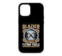 Funny Glazier Caution Flying Tools Glass Worker Case for iPhone 12/12 Pro