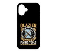 Funny Glazier Caution Flying Tools Glass Worker Case for iPhone 16