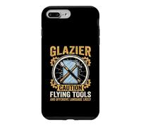 Funny Glazier Caution Flying Tools Glass Worker Case for iPhone 7 Plus/8 Plus