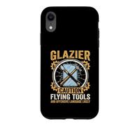 Funny Glazier Caution Flying Tools Glass Worker Case for iPhone XR