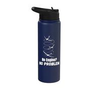 Funny Gliding Quote no Engine no Problem Thermals Sailplane Stainless Steel Insulated Water Bottle