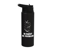 Funny Gliding Quote no Engine no Problem Thermals Sailplane Stainless Steel Insulated Water Bottle