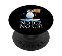 Funny Global Warming Activist Penguin Funny protest PopSockets Adhesive PopGrip