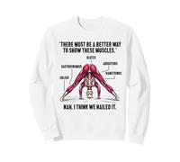 Funny Glute Muscle Anatomy Workout Gym Sweatshirt