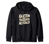 Funny Gluten-Free Gluten Can't Tolerate Me Actually Celiac Zip Hoodie