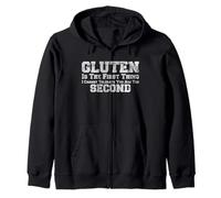 Funny Gluten Intolerance Sarcastic Social Humor Zip Hoodie