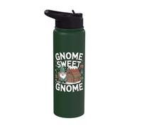 Funny Gnome Pun Christmas Home Sweet Home Stainless Steel Insulated Water Bottle