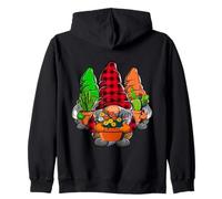 Funny Gnomes with Plants Gardening Botany Design Zip Hoodie