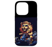 Funny Go Kart Lion Ready for a Fast Ride Case for iPhone 14 Pro
