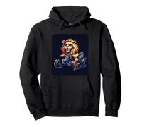 Funny Go Kart Lion Ready for a Fast Ride Pullover Hoodie