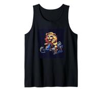 Funny Go Kart Lion Ready for a Fast Ride Tank Top