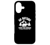 Funny - Go Outside Worse Case Scenario A Bear Attacks Case for iPhone 17