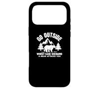 Funny - Go Outside Worse Case Scenario A Bear Attacks Case for iPhone 17 Pro Max