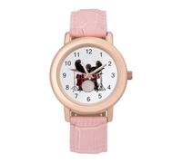 Funny Go-Rilla Playing Drum Set Watches for Women Analogue Quartz Watch