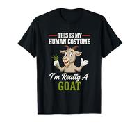 Funny Goat Halloween Human Costume I’m Really a Goat T-Shirt