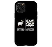 Funny Goat How It Started How Its Going Farm Herd Humor Goat Case for iPhone 11 Pro