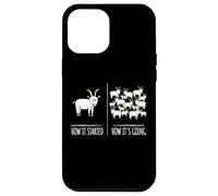 Funny Goat How It Started How Its Going Farm Herd Humor Goat Case for iPhone 12 Pro Max