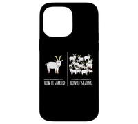 Funny Goat How It Started How Its Going Farm Herd Humor Goat Case for iPhone 14 Pro Max