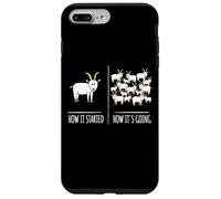 Funny Goat How It Started How Its Going Farm Herd Humor Goat Case for iPhone 7 Plus/8 Plus