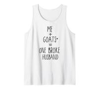 Funny Goat me and Goats One Broke Husband Tank Top