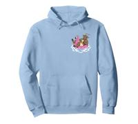 Funny Goat Pocket Pool Float Flamingo Summer Party Vibes Pullover Hoodie