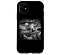 Funny Goat Selfie with UFO goat lover alien UFO believer Case for iPhone 11