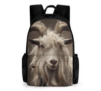 Funny Goat Trendy Printed Travel Backpack with Pocket Funny 16 Inch Shoulder Daypack for Work Hiking Camping