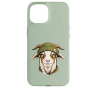 Funny Goat Wearing Beanie Cool Farm Animal Case for iPhone 15