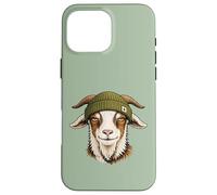 Funny Goat Wearing Beanie Cool Farm Animal Case for iPhone 16 Pro Max