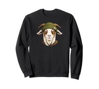 Funny Goat Wearing Beanie Cool Farm Animal Sweatshirt