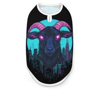 Funny Goat with Neon Eye Cute Cute Pet Supplies Soft Dog Sweaters Printing for Dogs Puppy Cats S