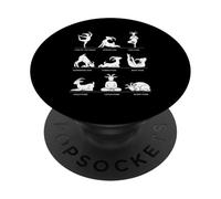 Funny Goat Yoga Poses Chart Meme Meditation Humor PopSockets Adhesive PopGrip