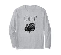 Funny Gobble Squared Turkey Day Math Thanksgiving Humor Long Sleeve T-Shirt